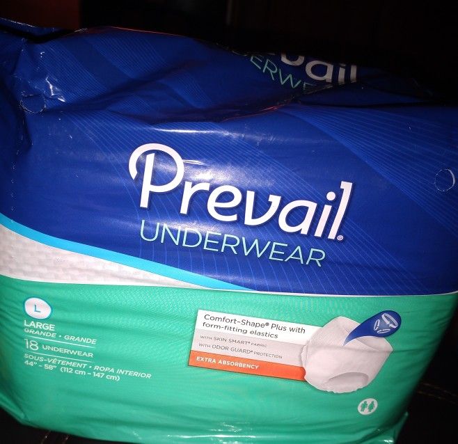 Prevail Underwear Size Large 9 Packs