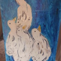 Doves Painting  12 X 18