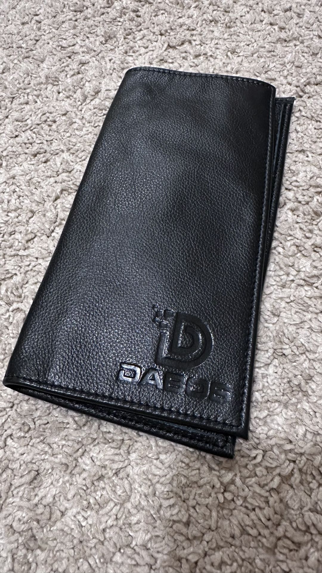 Dabor Black Leather Travel Wallet