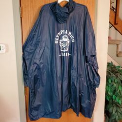 Olympia High School Poncho, w/ hood, One Size, Navy