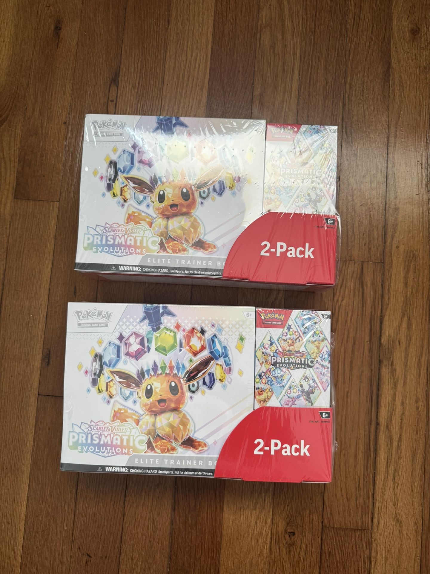 2 Pokémon Prismatic Evolutions TCG Elite Trainer Box ETB & Booster Bundle Costco