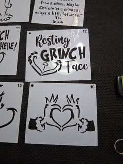 GRINCH Stencils  $ 1 each