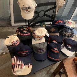 Vintage Bronco Football Hats 