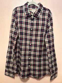 J.Crew The Perfect Shirt Plaid Button Down XS