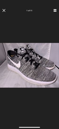 Nike Lunarepic Low Flyknit OG Oreo Black White 843764 001 Men’s Size 10.5. Condition is "Pre-owned". Shows normal signs of lighter use . Plenty of li