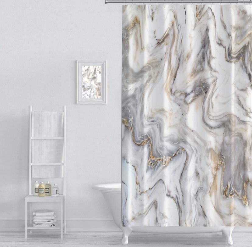 Marble Ink Shower Curtain