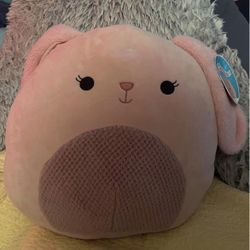 ‘Bop’ the Pink 16” Easter Bunny Squishmallow Plush NWT