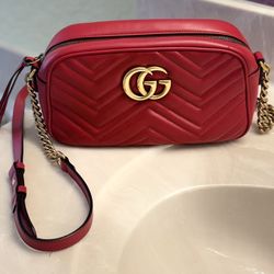 Gucci Red Marmont purse