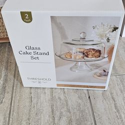 NEW: Glass Cake Stand Set