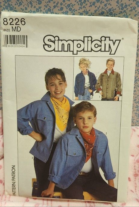 Simplicity 8226 Sz MD Jacket Boys And Girls