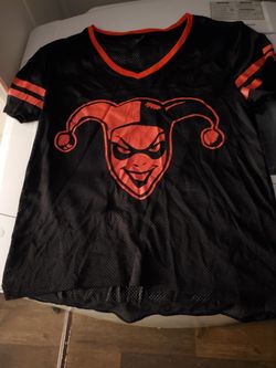 Junior's sz Large Harley Quinn Jersey Shirt