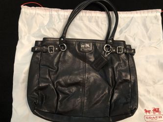 Coach Black Leather Shoulder Bag Purse