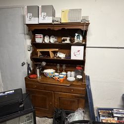 Antique hutch farmhouse style.