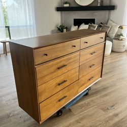 West Elm 8 Drawer Wood Dresser 