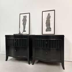 Black Nightstand Set 
