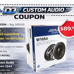 Alpine BassLine Series W10S4 Bass Speaker 10" Subwoofer 4-Ohm 750 Watts 🚨 Payment Options Available 🚨 No Credit Needed 🚨 