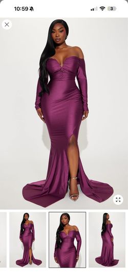 Need to know Maxi dress color plum from fashion nova brand new
