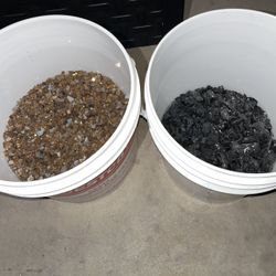 Beautiful Nice Fire Glass Fire Pit Patio Heaters Rocks Decor