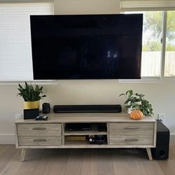 65" Modern TV Stand - Mid Century Media Console - Entertainment Center