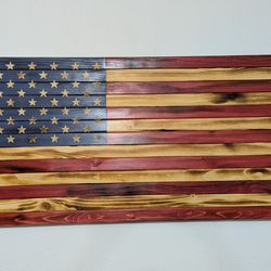 Wood American flag