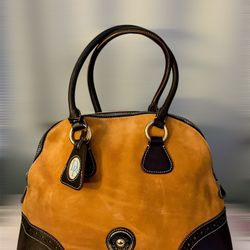 Dooney & Bourke Suede Domed Satchel W/ dust bag 