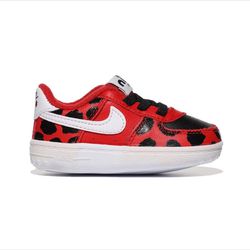 Ladybug Nike Force 1 Crib Shoes 