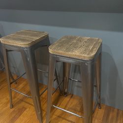 Metal barstools set of 3