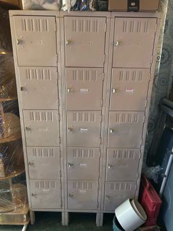 Metal lockers bookcase