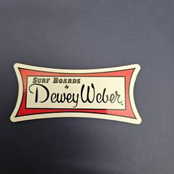 Dewey Weber Stick On Label.