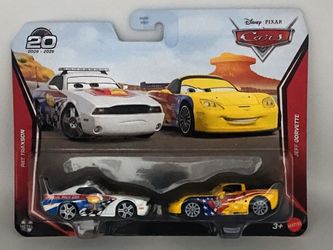 Mattel Disney Pixar Cars 2006–2026 Pat Traxson & Jeff Gorvette 2 Pack New Sealed