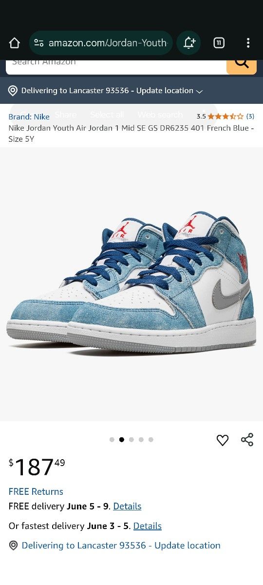 Nike Jordan Youth Air Jordan 1 Mid SE GS