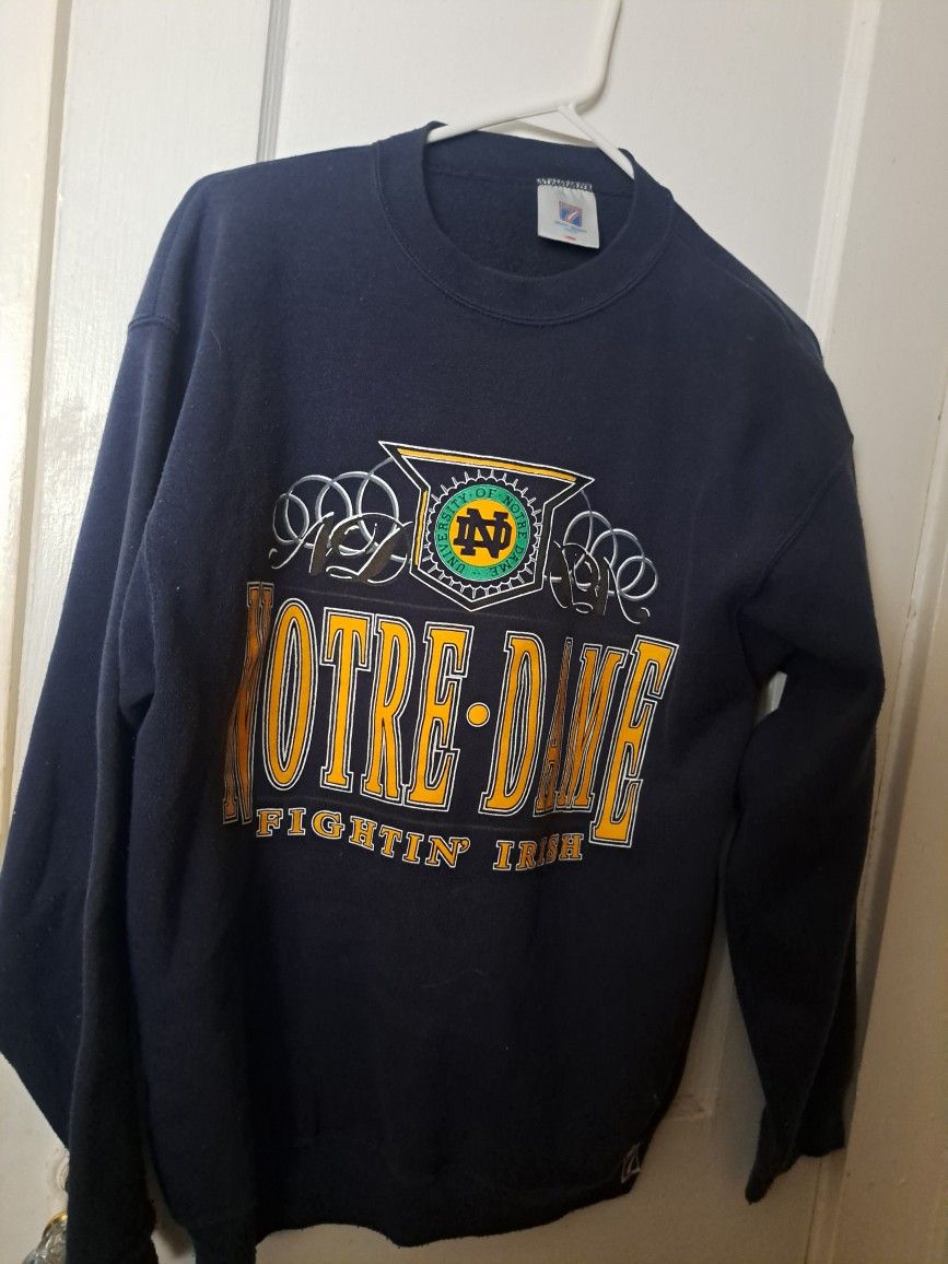 NOTRE DAME SWEATSHIRT MENS SZ LARGE