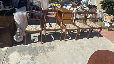 5 antique wood chairs for sale