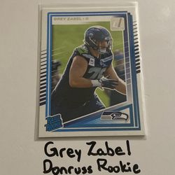 Grey Zabel Seattle Seahawks Guard Donruss Rookie Card. 