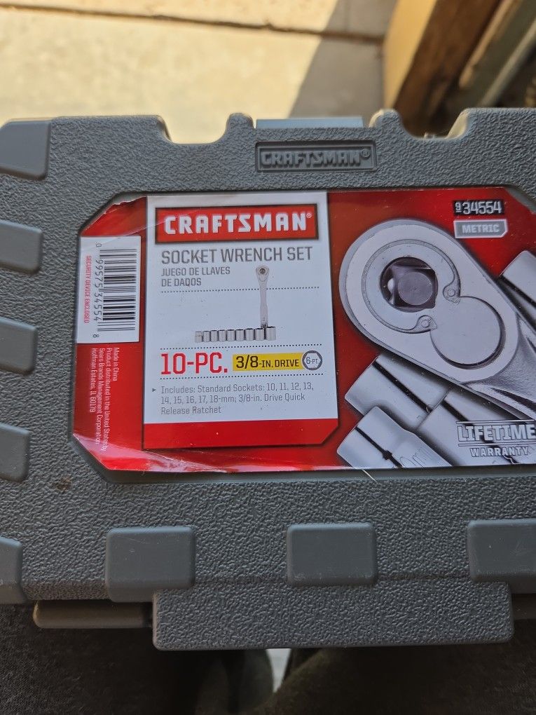 10 Pcs Craftsman Socket Wrench Set
