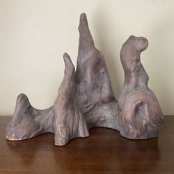 Natural Abstract Wood Sculpture 