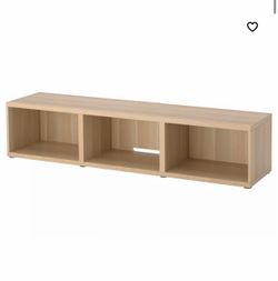 BESTÅ TV unit, white stained oak effect, 70 7/8x15 3/4x15 "