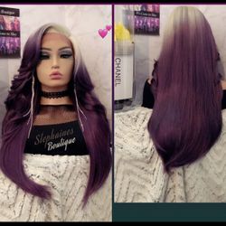 Human Hair Blended Lace Front Wig 