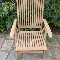 Great Grade A Teak Reclining Folding Chair