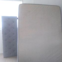 Queen Size Serta Mattress W/ Headboard 