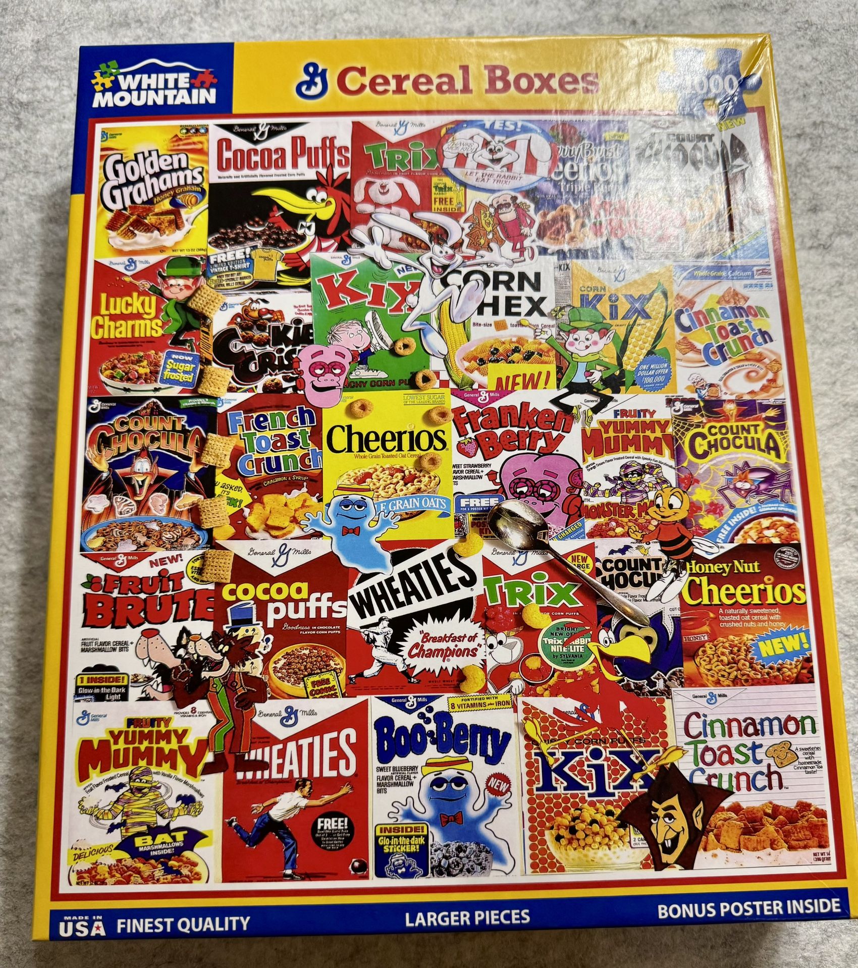 Cereal boxes 1000 piece puzzle