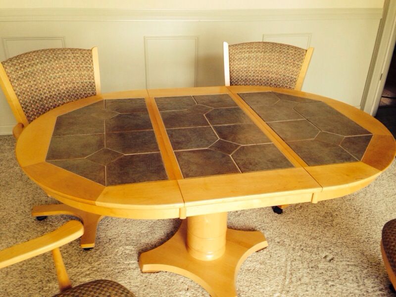 Maple & Tile Dining Set