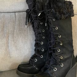 ALDO, Women’s Tall Wedge Fuzzy Boots
