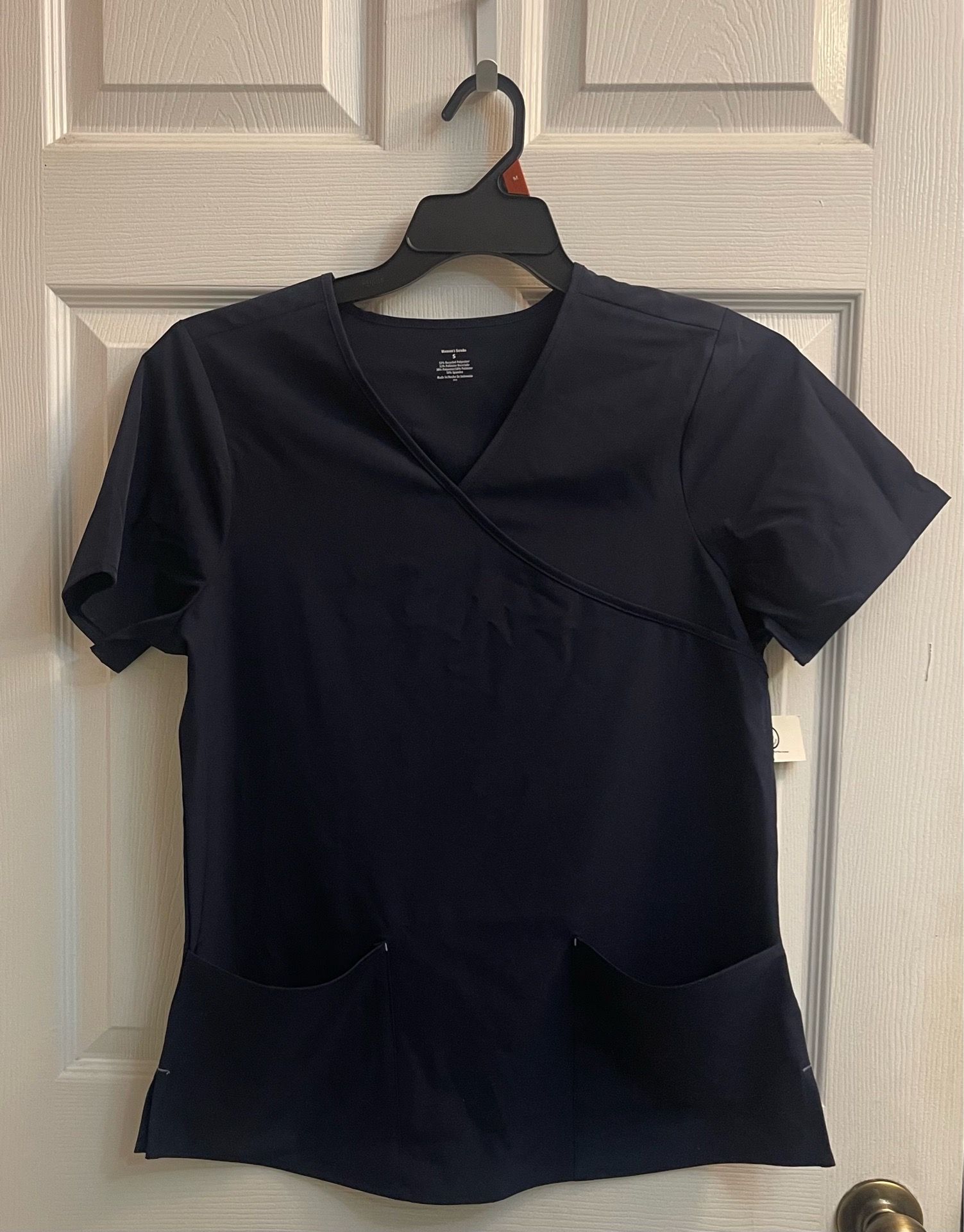 Brand new Ladies dark navy scrub top size S