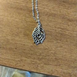 Feather Necklace With Heart