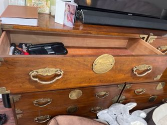 Vintage Asian-Inspired Solid Wood Set of Drawers  ($150 each- 5 total)