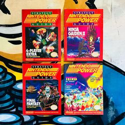 Nintendo Power Magazine Lot Of 4, Vintage Retro, RARE With All Inserts, PLZ READ