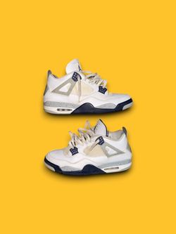 Nike Air Jordan 4 Retro Midnight Navy Size 15 White DH6927-140