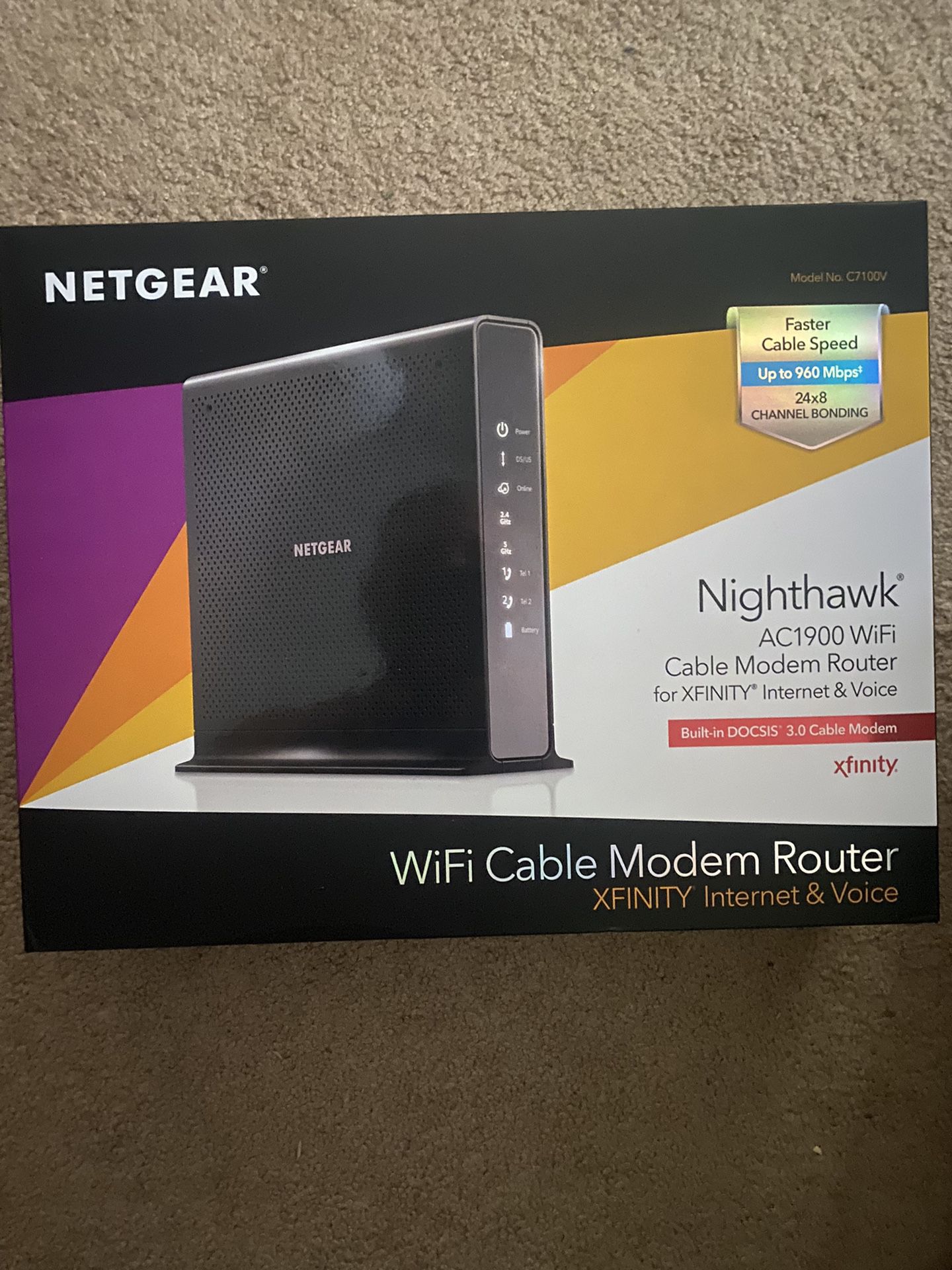 Netgear Nighthawk AC1900 Wi-Fi Cable Modem