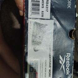 steel toe Reebok shoes size 8